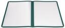 Winco Green Double Fold Panel Menu Cover -- 25 per case