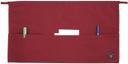 Winco Burgundy 3 Pocket Waist Apron, 12 1/2 x 21-3/4 inch -- 12 per case