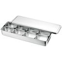 Louis Tellier 18/8 Stainless Steel Japanese 8 Mini Boxes in Container, 17 inch x 2.48 inch Width