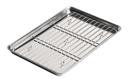 Louis Tellier 18/8 Stainless Steel Japanese Tray with Grid, 10.07 x 6.92 x 0.70 inch