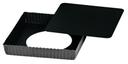 Gobel Steel Obsidian Square Fluted Tart Mold with Loose Bottom, 9.1 x 9.1 x 1.2 inch