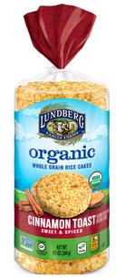 Lundberg Family Farms Cinnamon Toast Rice Cake, 9.5 Ounce -- 6 per case