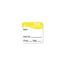 Daymark Tuesday Day Of The Week Use By Label, 1 x 1 inch -- 6000 per case