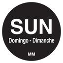 Daymark Circle Black Day Of The Week Food Label, 0.75 inch -- 24000 per case