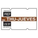Daymark Day Of Week Preparation Use By Thursday Label, 1000 count