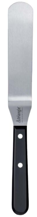 Triangle Professional Stainless Steel Cranked Spatula with Polypropylene Handle, 6 inch