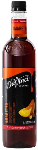 Davinci Gourmet Amaretto Flavored Syrup, 750 Milliliter -- 4 per case