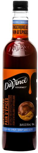 Davinci Gourmet Sugar Free Gingerbread Syrup, 750 Milliliter -- 4 per case