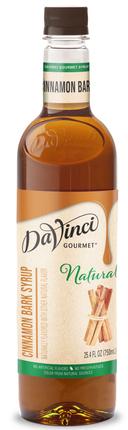 Davinci Gourmet Natural Cinnamon Bark Syrup, 750 Milliliter Plastic Bottle -- 4 per case