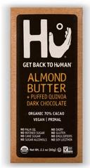 Hu Dark Chocolate Almond Butter Plus Puffed Quinoa Bar, 2.1 Ounce -- 24 per case