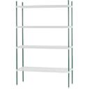 Green Epoxy Post With Adjustable Foot 34 inch For Wire Shelving.