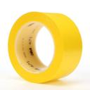3M Yellow 5.2 Mil Vinyl Tape, 2 inch x 36 yard - 24 per case