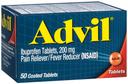 Advil Ibuprofen 200mg Fever Reducer Tablet, 50 per unit -- 36 per case