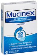 Reckitt Benckiser Mucinex Expectorant Tablet, 20 per unit -- 24 per case