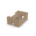 Graphic Packaging Kraft Super J Fast Food Carry Out Tray, 10 x 6-3/4 x 4 inch -- 250 per case.