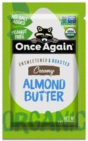 Once Again Nut Butter Organic Creamy Almond Butter - Squeeze Pack, 1.15 Ounce -- 60 per case