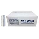 Spectrum Plastics Natural High Density Polyethylene Can Liner, 24 x 33 inch - 50 bags per roll -- 20 rolls per case.