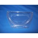 Detroit Foaming Clear 9 inch Half Pie Hinged Container, 9.94 x 6 x 2.38 inch -- 250 per case.