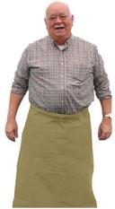 Intedge Gold Poly/Cotton Bistro Apron with 2 Pockets, 38 inch Long x 34 inch Wide 