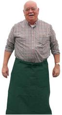 Intedge Hunter Green Poly/Cotton Bistro Apron with 2 Pockets, 38 inch Long x 34 inch Wide 