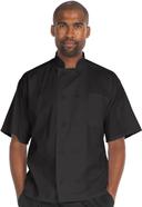 Hey Chef Black Medium 10 Button Short Sleeve Coat