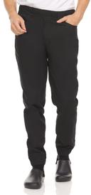 Hey Chef Black Large Inseam Unisex 5 Pocket Elastic Waist Chef Jogger, 30 inch