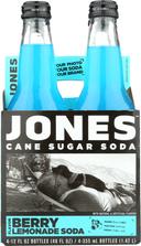 Jones Berry Lemonade Cane Sugar Soda, 4 count per pack -- 6 per case