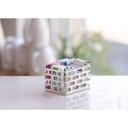 Service Ideas 18/8 Stainless Steel Brushed Finish Mod18 Sugar Packet Holder, 2.5 inch Width x 2.25 inch Height