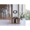 Service Ideas 18/8 Stainless Steel Brushed Finish Mod18 Trio Snack Bowl, 4.25 inch Width x 4 inch Height