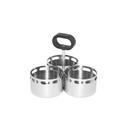 Service Ideas 18/8 Stainless Steel Polished Finish Mod18 Trio Snack Bowl, 4.25 inch Width x 4 inch Height