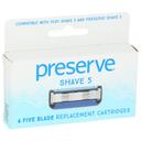 Preserve Popi Shave 5 Replacement Razor Blades, 4 count -- 6 per case