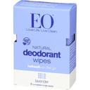 EO Products Natural Lavender Deodorant Wipes - 6 count per pack -- 12 packs per case