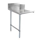 John Boos 16 Gauge Stainless Steel 300 Series Clean Straight Left Dishtable with Galvanized Legs and Adjustable Bracing, 72 inch Length.