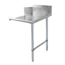 John Boos 16 Gauge Stainless Steel 300 Series Clean Straight Right Dishtable with Galvanized Legs and Adjustable Bracing, 120 inch Length.