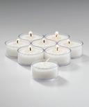 Hollowick Select Wax 5 Hour Tealight Candle in Clear Plastic Cup, 3/4 inch Height -- 500 per case.