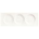 World Tableware Inc Chefs Selection Ultra Bright White 3-Well Tray -- 12 per case.