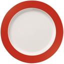 World Tableware Melamine Red Band Plate, 9 inch -- 24 per case