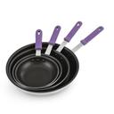 Vollrath T401080 Wear Ever Aluminum Fry Pan with Steelcoat x3 Non Stick Coating and Purple Silicone Handle, 10 inch