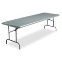 Iceberg IndestrucTables Too 1200 Series Resin Folding Table, 96w x 30d x 29h, Charcoal