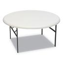 Iceberg IndestrucTables Too 1200 Series Resin Folding Table, 60 dia x 29h, Platinum