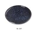 Yanco Blue Star Color Glazed Porcelain Blue Round Plate with Upright Rim, 7-1/2 x 1 inch -- 36 per case
