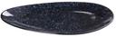 Yanco Blue Star Color Glazed Porcelain Blue Leaf Shape Plate. 10-1/4 x 5 x 3/4 inch -- 24 per case