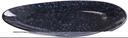 Yanco Blue Star Color Glazed Porcelain Blue Leaf Shape Plate, 14-1/4 x 8-1/2 x 1 inch -- 12 per case