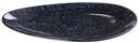 Yanco Blue Star Color Glazed Porcelain Blue Leaf Shape Plate, 16-1/2 x 7-5/8 x 1 inch -- 12 per case