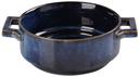 Yanco Blue Star Color Glazed Porcelain Blue Round Bake Plate with Handle, 20 Ounce -- 12 per case