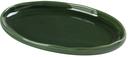 Yanco Green Gem Color Glazed Porcelain Green Oval Plate, 14-1/2 x 9-1/2 x 1-1/2 inch -- 12 per case