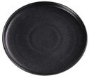 Yanco Noble Black Color Glazed Porcelain Black Round Plate with Upright Rim, 8-1/4 x 1 inch -- 24 per case