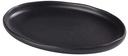 Yanco Noble Black Color Glazed Porcelain Black Oval Plate, 10-1/2 x 7 x 1-1/8 inch -- 24 per case