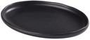 Yanco Noble Black Color Glazed Porcelain Black Oval Plate, 12-1/2 x 8-1/4 x 1-1/4 inch -- 12 per case