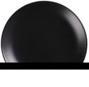 Yanco Noble Black Color Glazed Porcelain Black Coupe Shape Round Plate, 10-1/2 x 1-3/8 inch -- 12 per case
